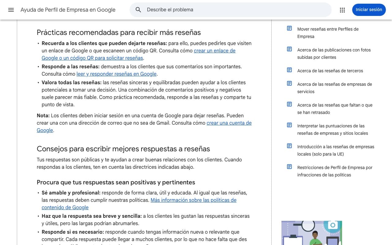 Ayuda oficial de Google con prácticas recomendadas para recibir más reseñas