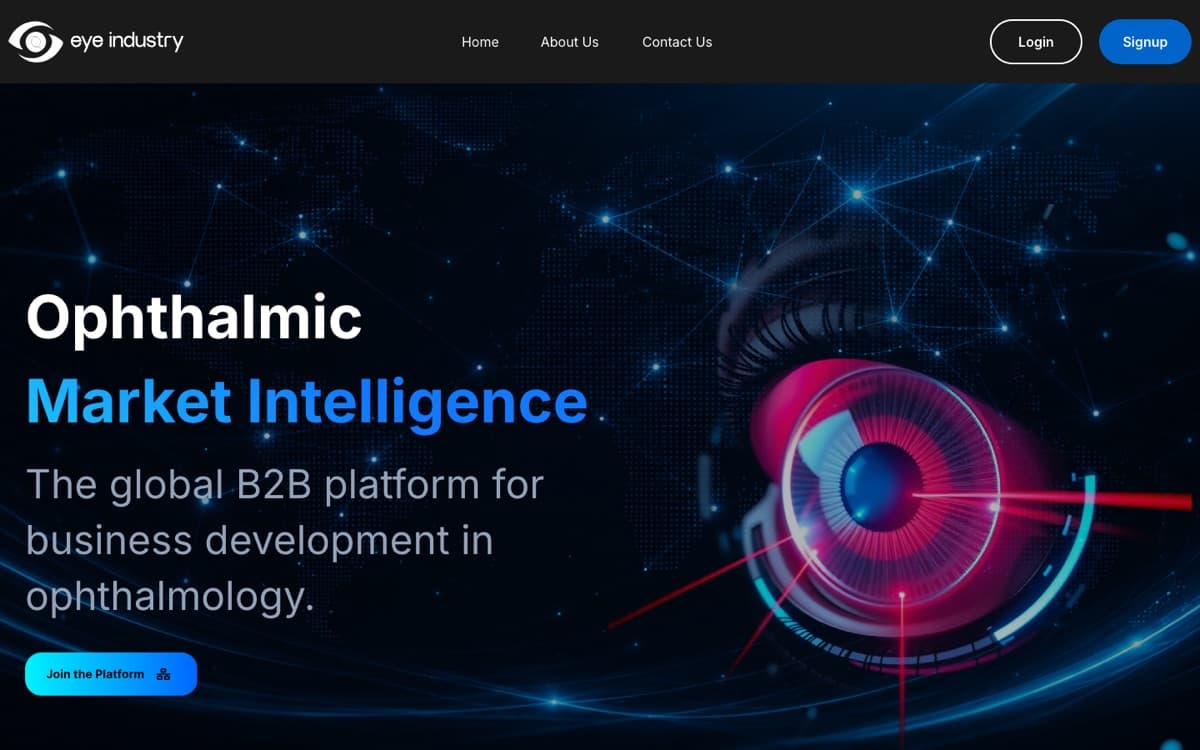 Eye Industry: Marketplace B2B global de oftalmología