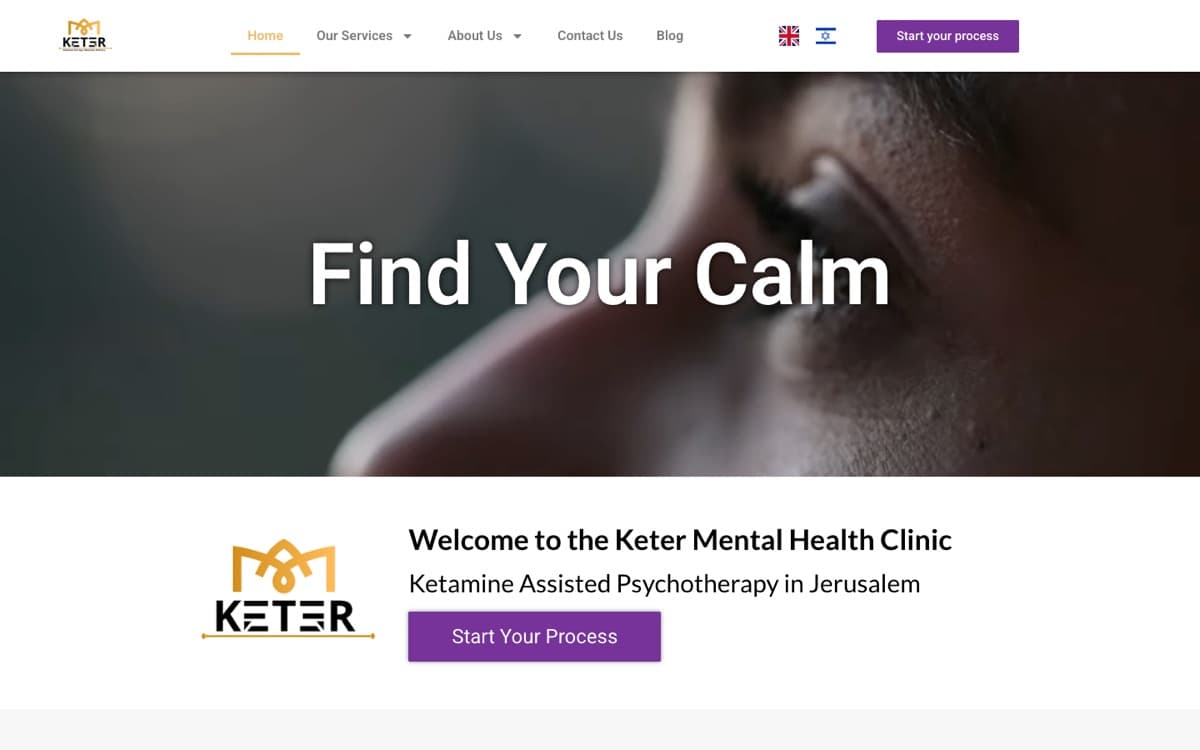 Keter Health: Web bilingüe para una clínica, con captación de pacientes