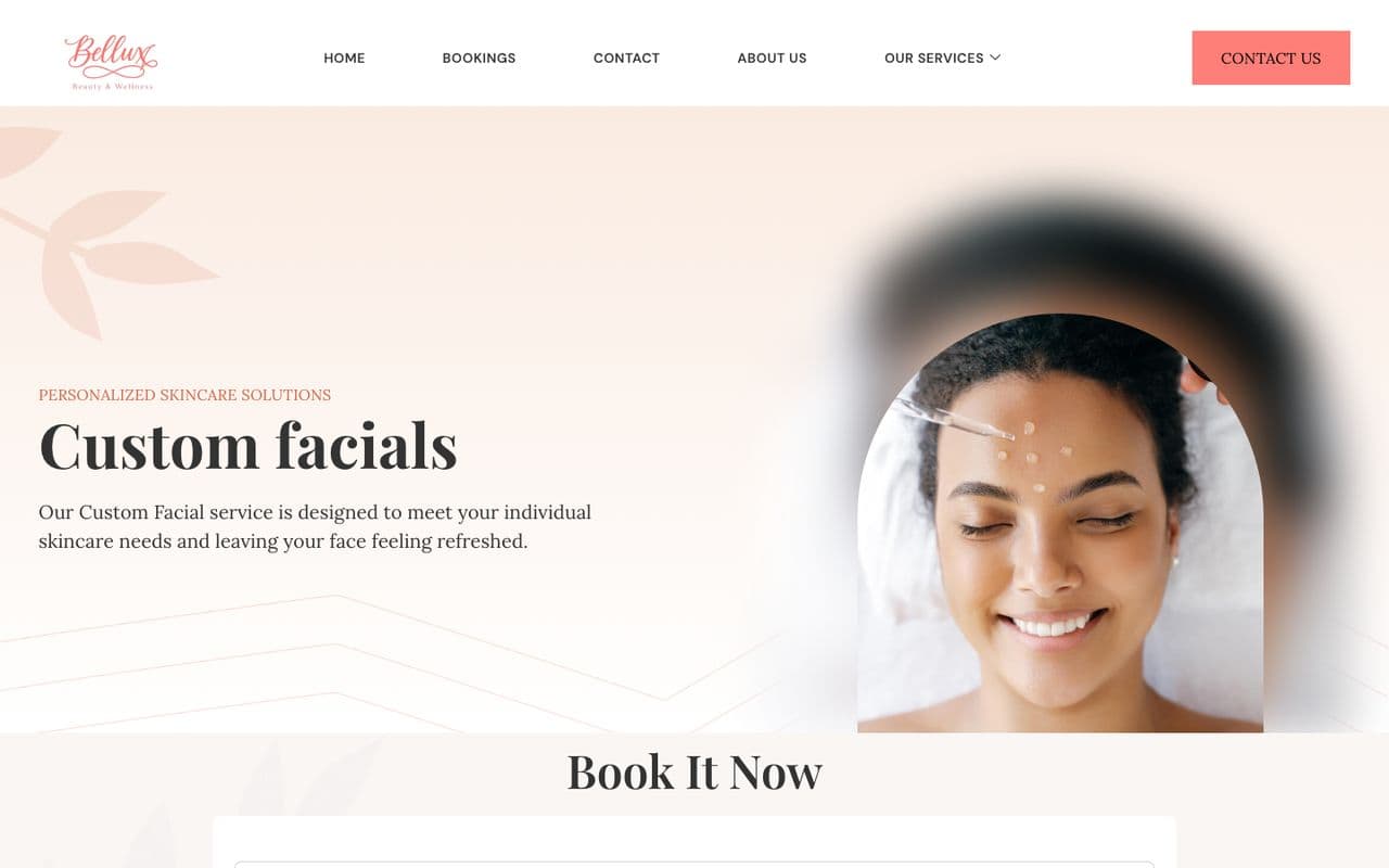 Bellux: Página de tratamientos faciales