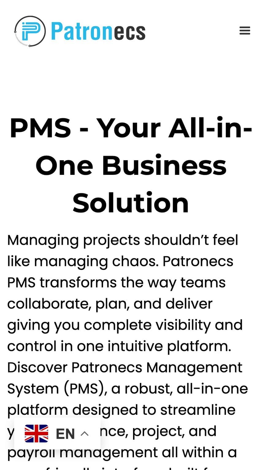 Patronecs PMS: mobile