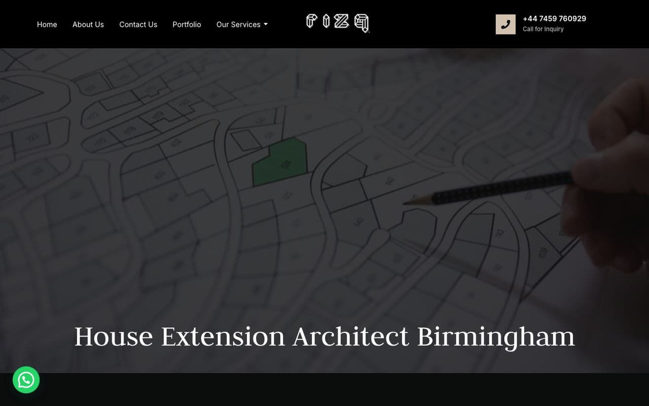 Página local de Rizq Architecture para ampliaciones en Birmingham